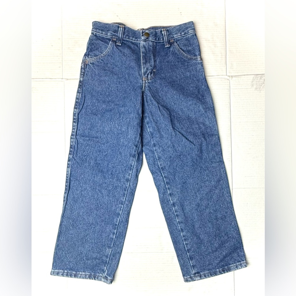 Vintage‎ Rustler By Wrangler Boys 8 Regular Relaxed Youth Jeans Blue Denim Y2K
